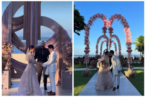 9 Momen Pernikahan Adinia Wirasti dan Michael Wahr, Romantis di Bali