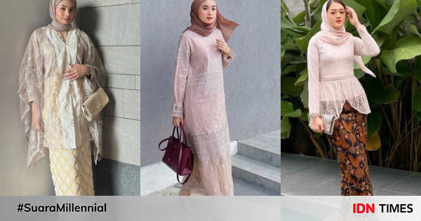 14 Outfit Brokat Kondangan Beragam Warna Yang Mudah Ditiru