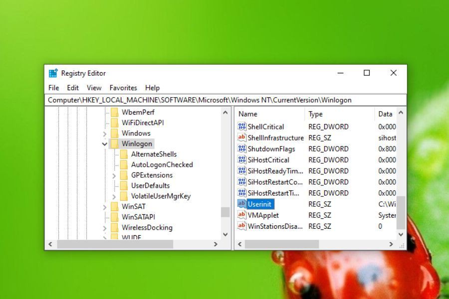 Отключен доступ к серверу сценариев. Userinit в реестре Windows 10. Windows script host.