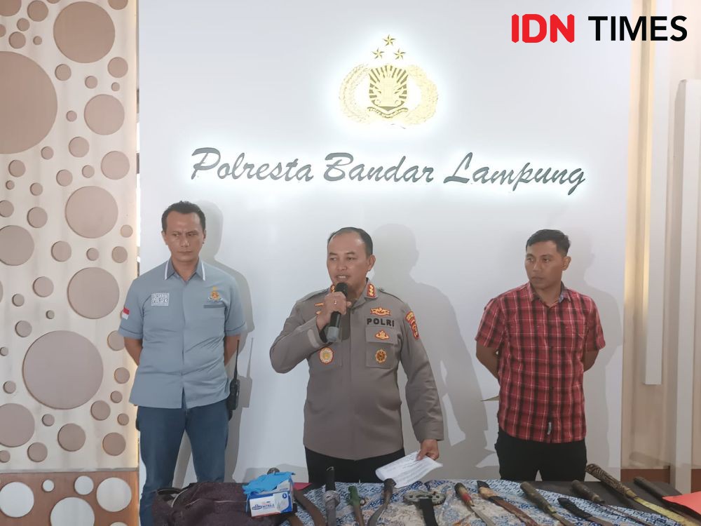 Ngaku Kapok, Pelaku Geng Motor di Bandar Lampung Tertunduk Lesu