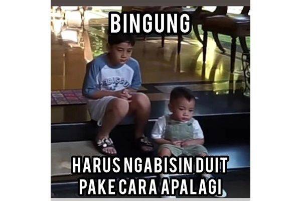 10 Meme Rafathar Dan Rayyanza Kompak Pose Melas