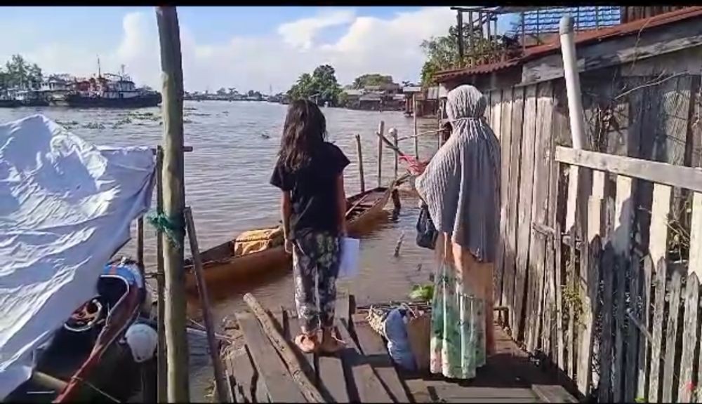 Warga Banjarmasin Keluhkan Terputusnya Jalan Titian di Teluk Tiram 