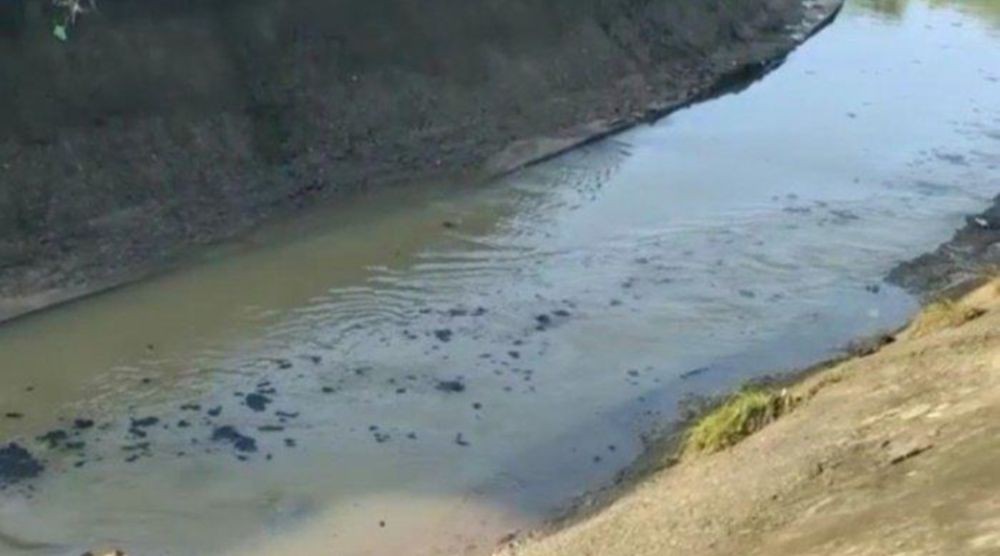 Tumpahan Minyak dari Pipa Pertamina Cemari Sungai Kelekar Prabumulih