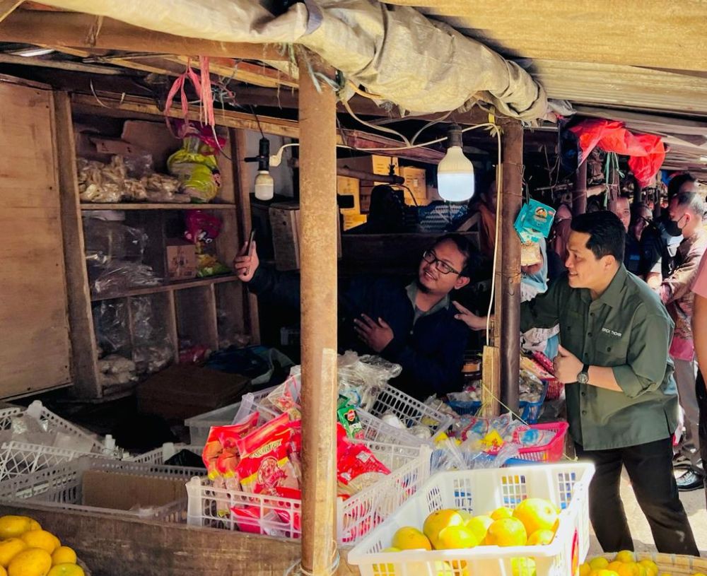Datangi Pasar Tanjungsari, Presiden Jokowi Pastikan Harga Pangan Aman