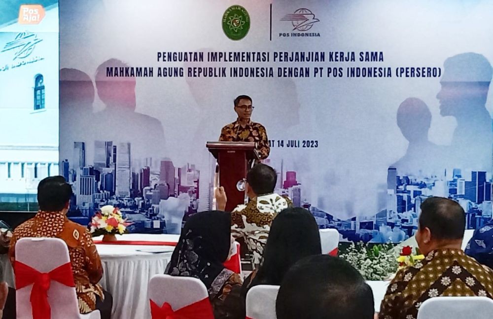 Pos Indonesia dan MA Perkuat Kerja Sama Pengiriman Dokumen Surat Tercatat Persidangan