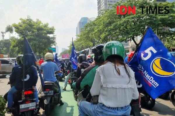 NasDem Gelar Apel Siaga Perubahan, Jalan Sudirman Macet