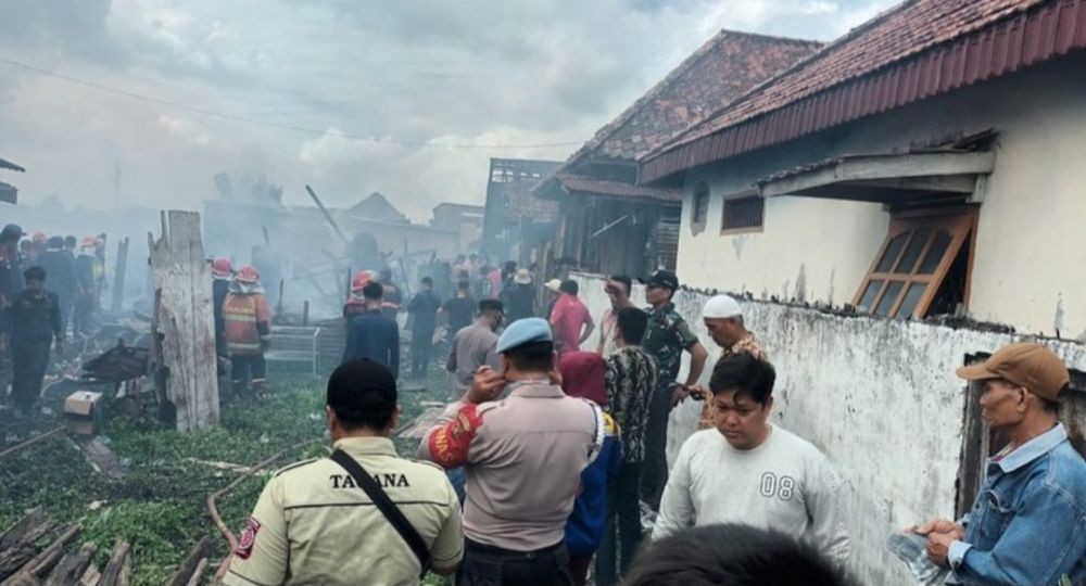 Kebakaran di 36 Ilir Palembang, 24 Rumah Padat Permukiman Ludes