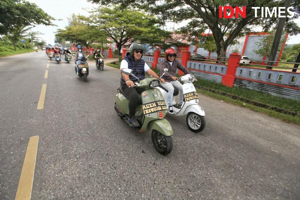 Ribuan Rider se-Nusantara Bakal Mengaspal di Aceh Vespa Festival 2023