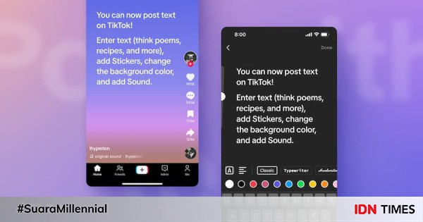 Cara Buat Konten Format Teks Mirip Instagram Story Di TikTok