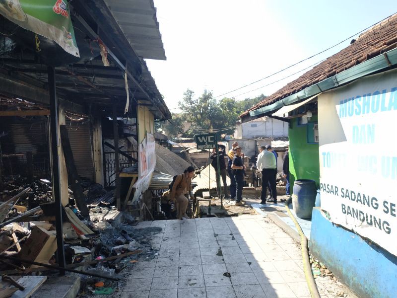 Pasar Sadang Serang Bandung yang Kebakaran Segera Direnovasi