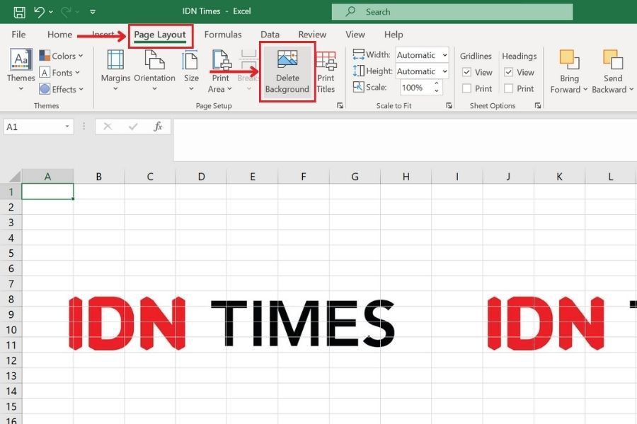 Cara Menambah Dan Menghapus Background Di Excel