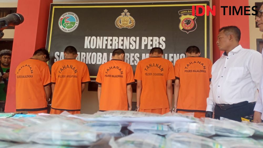 Polres Majalengka Sita Ribuan Obat Terlarang dari Lima Tersangka