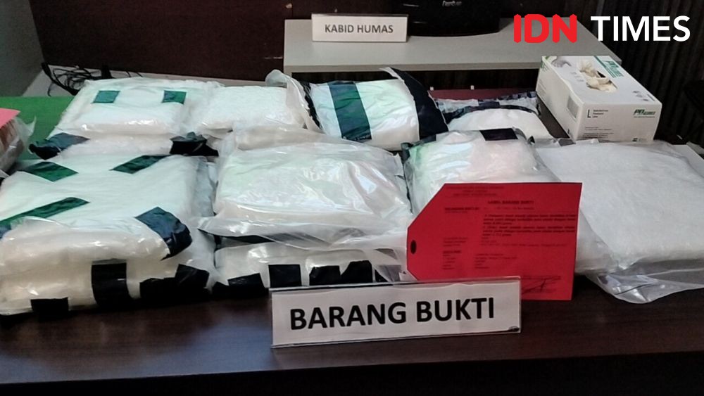 Polda Lampung Ringkus 3 Kurir Sabu 11,38 Kg Jaringan Internasional