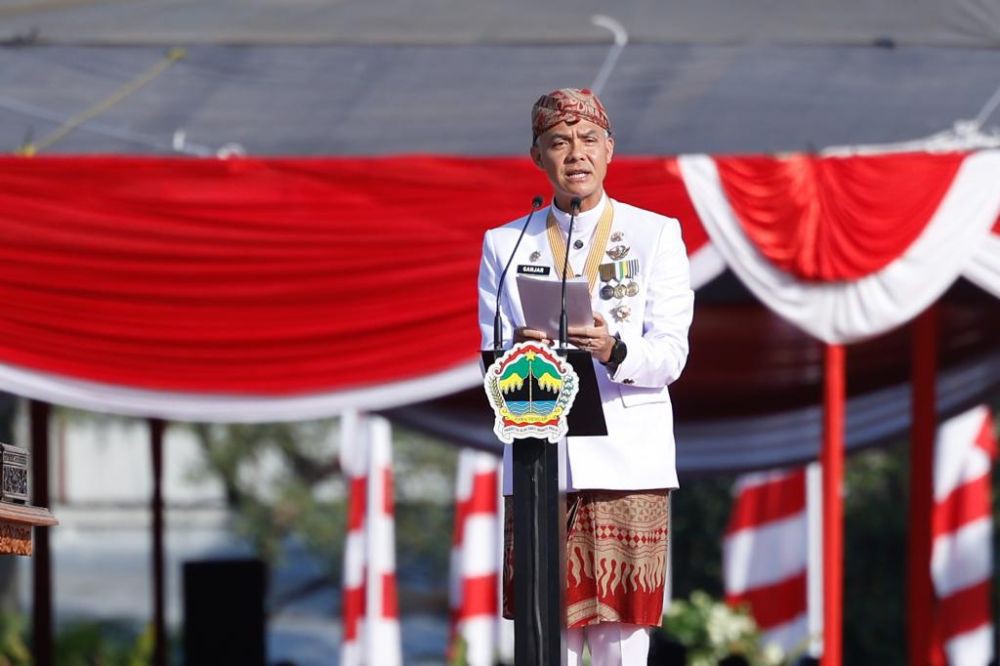 Ganjar Pranowo Pamitan Ungkap Pesan di Lapangan Pancasila Simpang Lima