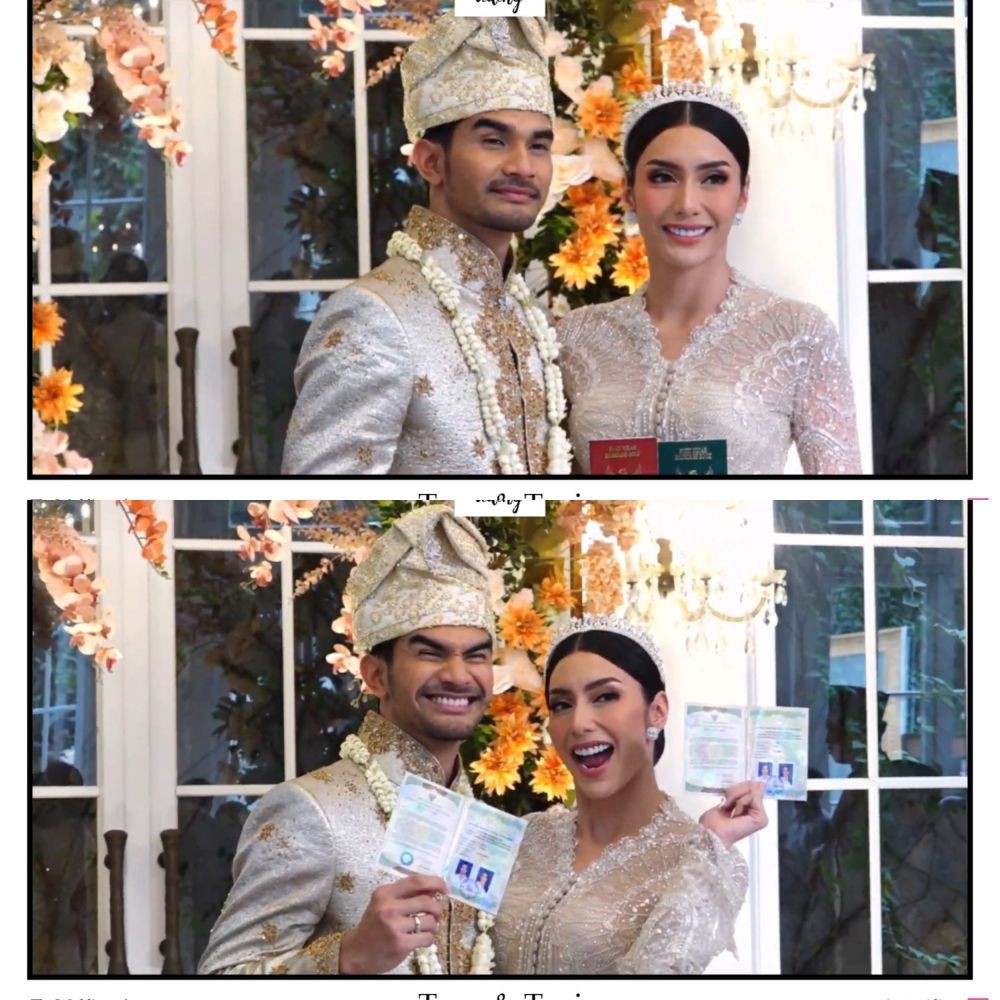 10 Potret Akad Nikah Tyas Mirasih Dan Tengku Tezi, Sah!