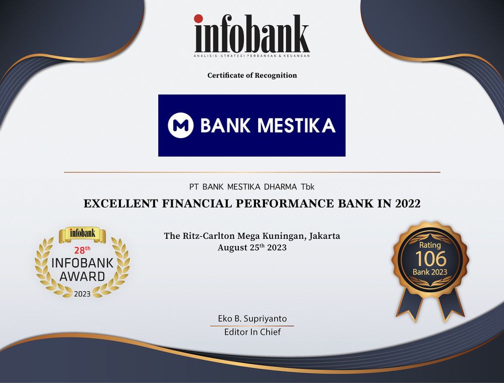 Bank Mestika Borong Dua Penghargaan Sekaligus di Ajang Infobank Award