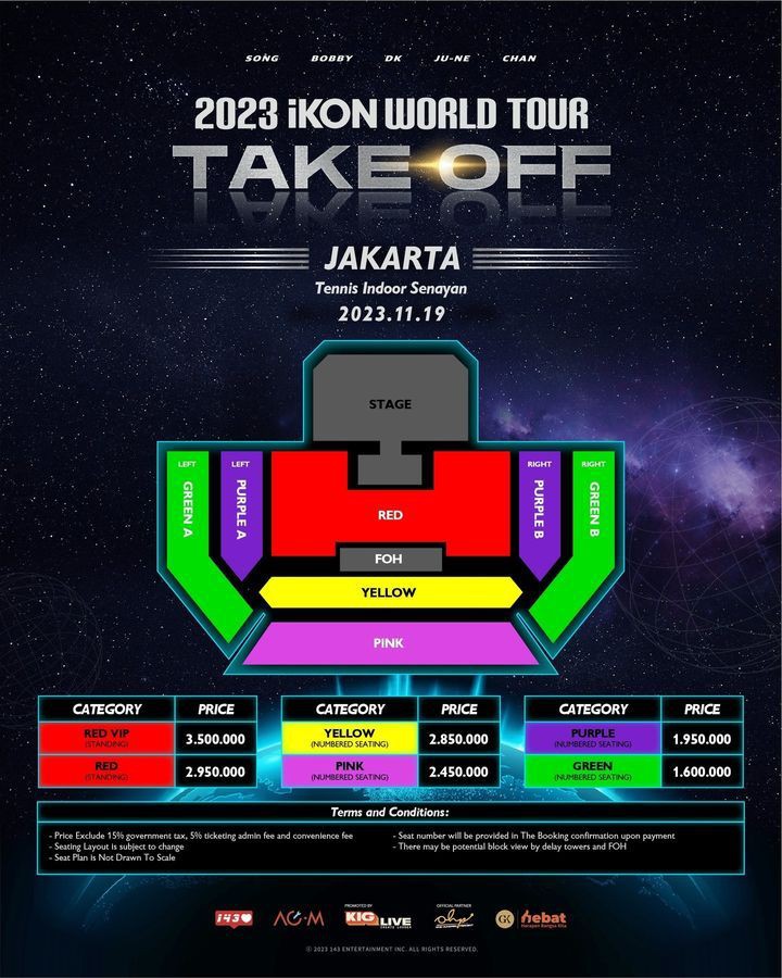 Harga Tiket iKON World Tour Take Off in Jakarta dan Cara Belinya