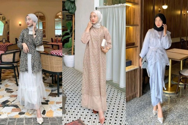 10 OOTD Kondangan Hijab Selebgram Nabila Ayu, Warna Kalem!