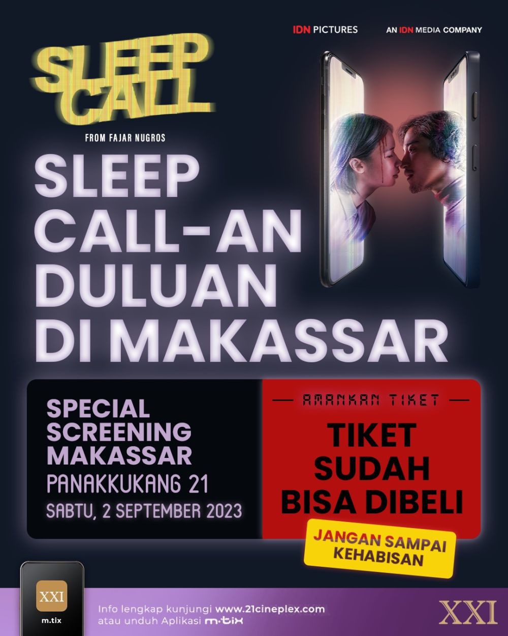 Hore! Film Sleep Call Tayang Lebih Dulu di Makassar, Mulai 2 September