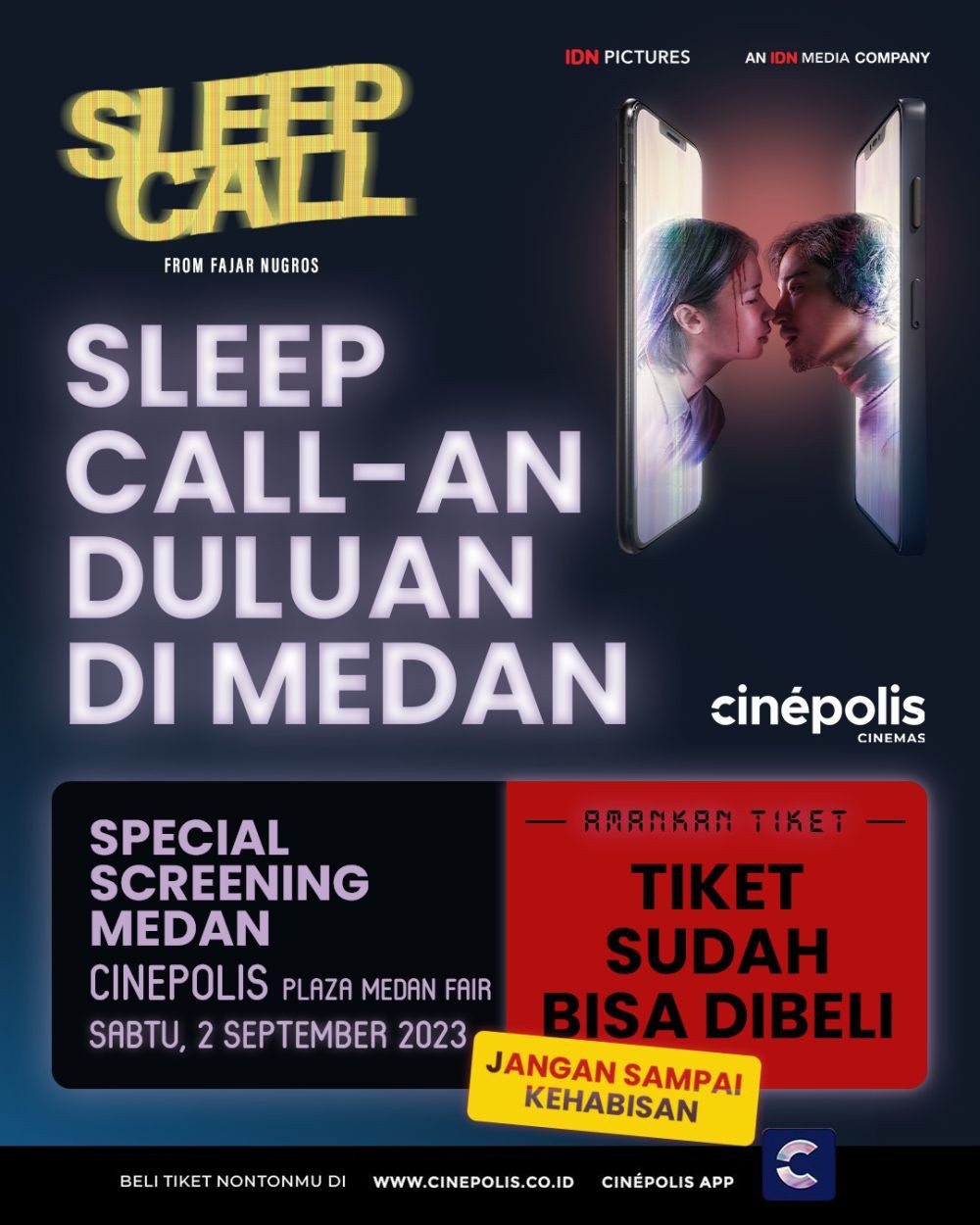 Film Sleep Call Tayang Spesial Hari Ini di Medan, Buruan Beli Tiketnya