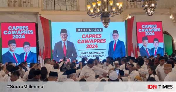 Deklarasi Anies-Muhaimin Diwarnai Selamat Tinggal Cebong Kam