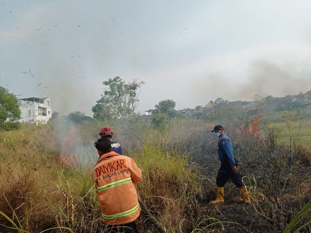 Lagi! Lahan Seluas 4 Hektare di BKP Kemiling Terbakar