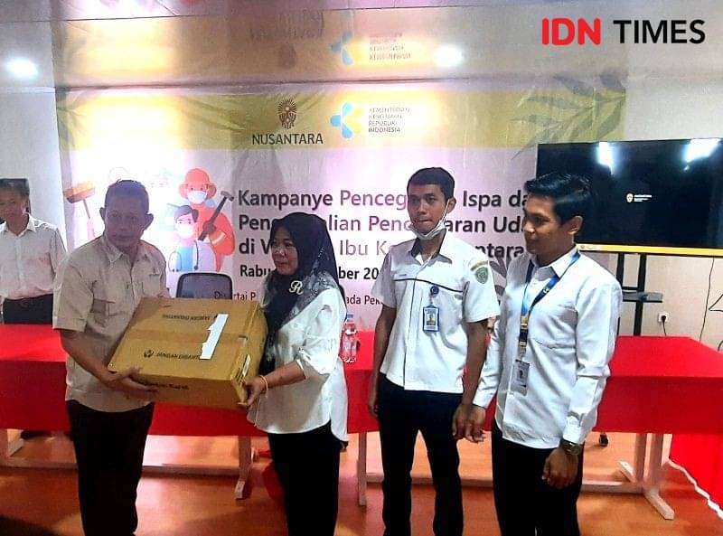 OIKN dan Kemenkes Bagikan 4 ribu Kotak Masker untuk Cegah ISPA