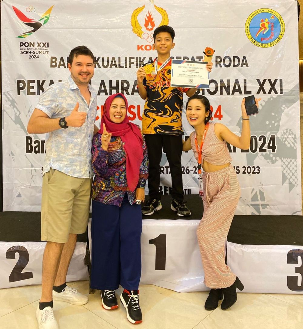 Fellix Ruzain, Atlet Sepatu Roda Lampung Raih Emas Kualifikasi PON