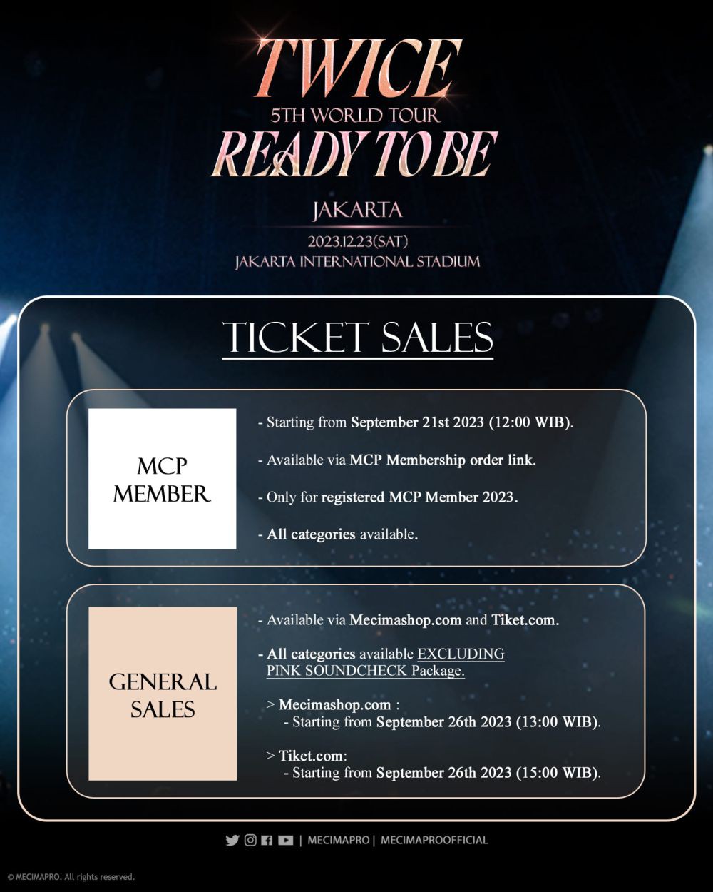 Harga Tiket Konser TWICE Ready to Be Jakarta dan Cara Membelinya