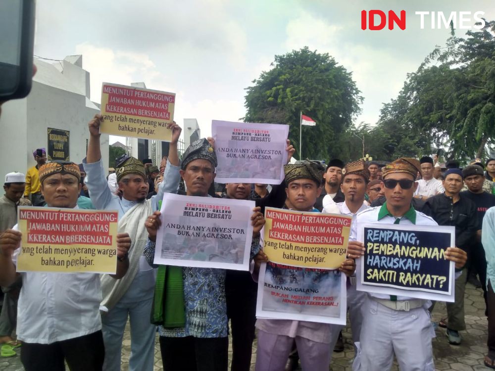 Warga Melayu di Sumut Demo Minta Jokowi Hentikan Proyek Rempang