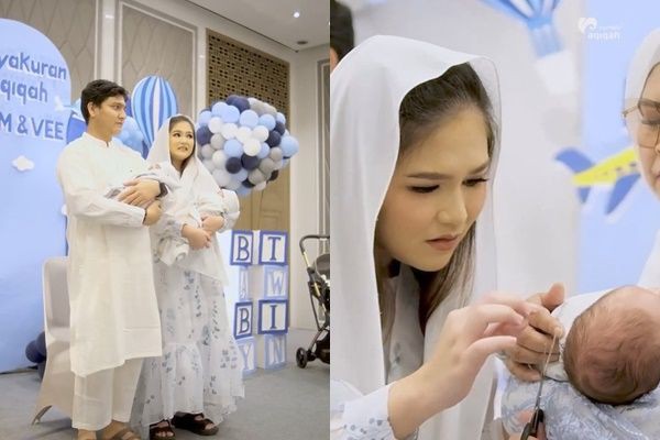 7 Potret Akikah Anak Kembar Masayu Clara, Intim dan Penuh Khidmat