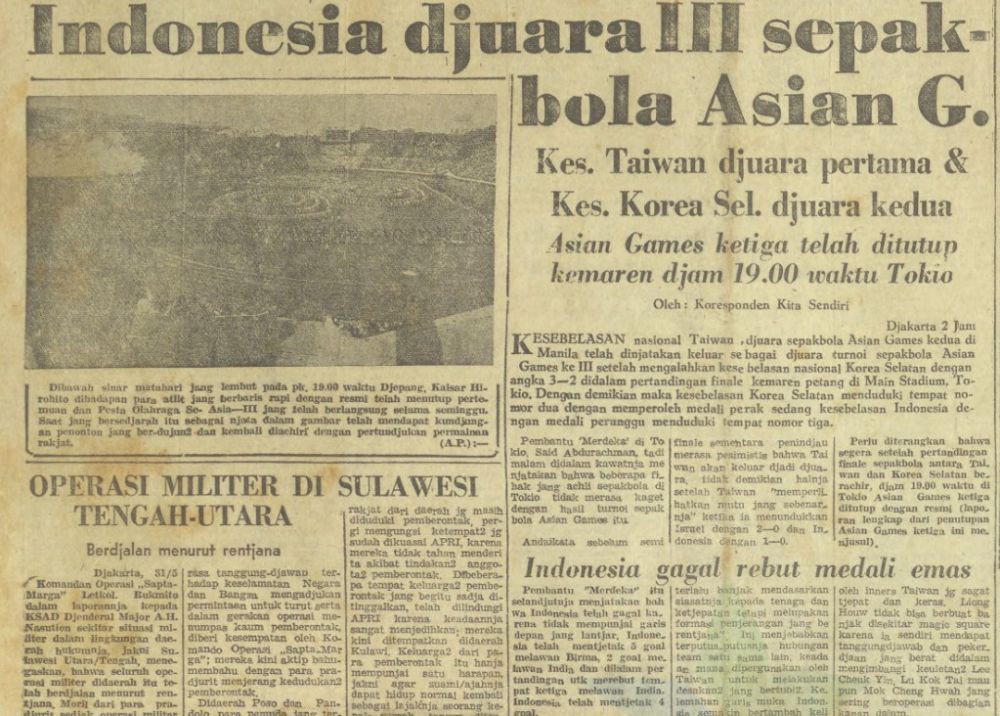 Kisah Maulwi Saelan Antar Timnas Raih Perunggu Asian Games 1958