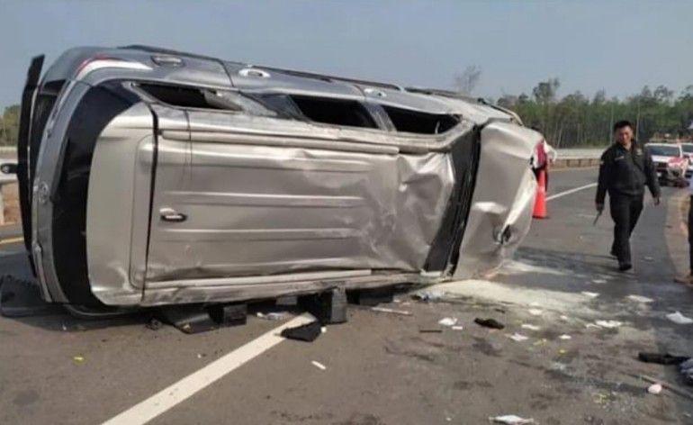 Pengurus KONI OI Kecelakaan di Tol Indralaya Hendak ke Porprov Lahat