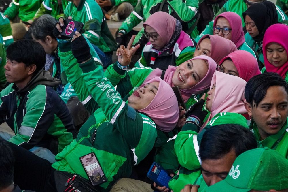 Gelar Hajatan, Ribuan Mitra Grab Kumpul di Bandung