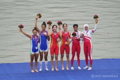 Dayung Sumbang Medali Pertama Indonesia Asian Games 2022