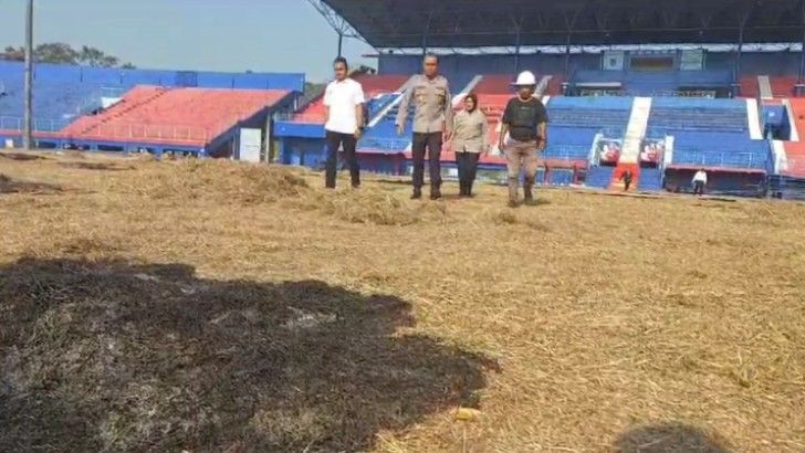 Polisi Sebut Aremania Bantu Renovasi Kanjuruhan dengan Bakar Rumput