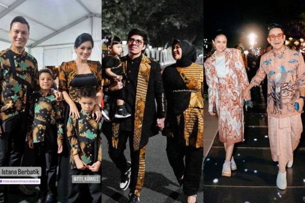 10 Gaya Artis dan Keluarga di Istana Berbatik 2023 yang Modis Maksimal