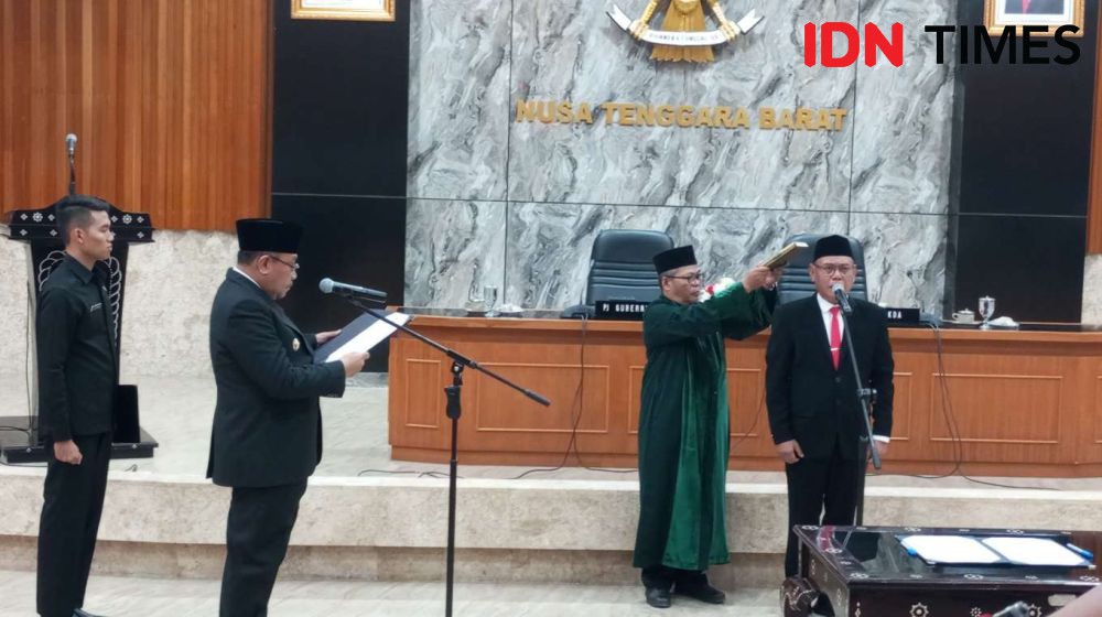 Pj Gubernur Gita Ariadi Usir Kepala Biro AP di Pelantikan Pj Sekda NTB