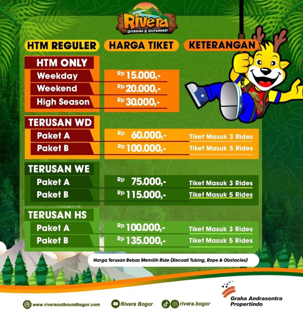 Rivera Outbound and Edutainment Bogor: Lokasi, Harga, Rute