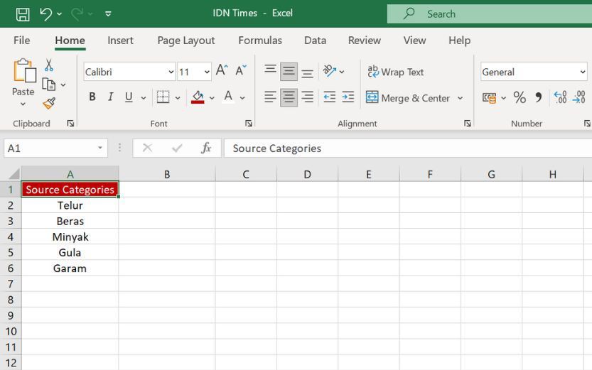 Cara Membuat Dropdown List Berwarna Di Excel Sesuai Kategori