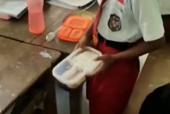 Video Siswa Bawa Bekal Nasi dengan Lauk Ulat, Viral di Medsos