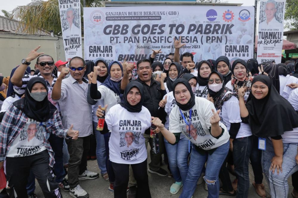 Buruh Subang Konsisten Dukung Ganjar Pranowo di Pilpres 2024
