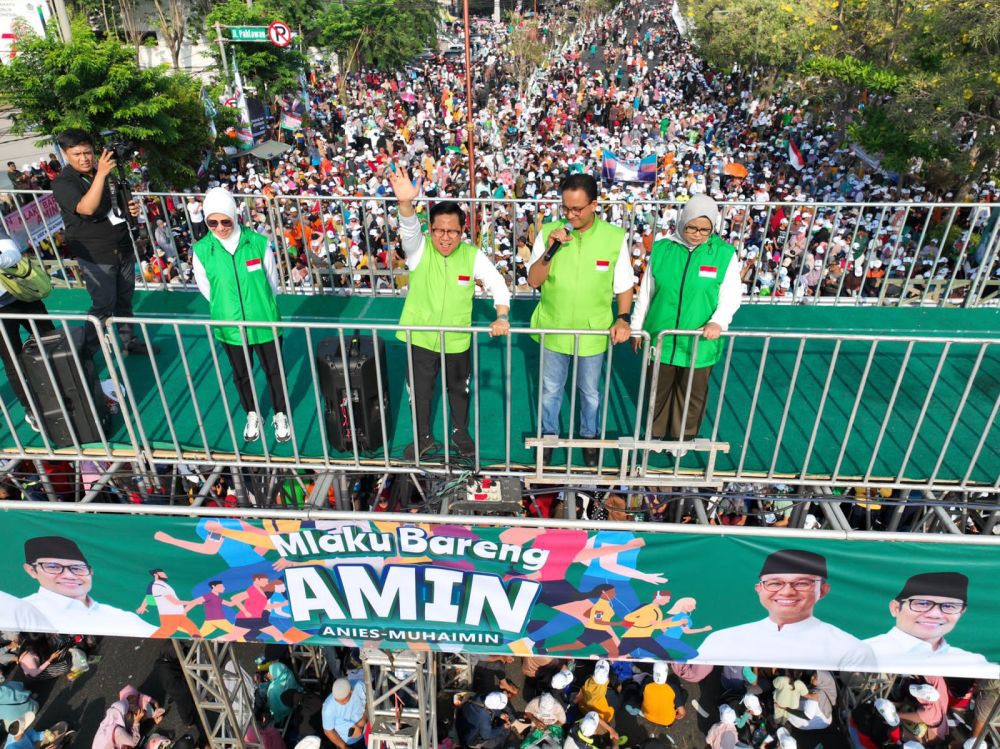 Doa Bersama Kader dan Relawan Lampung Iringi Pendaftaran Pasangan AMIN