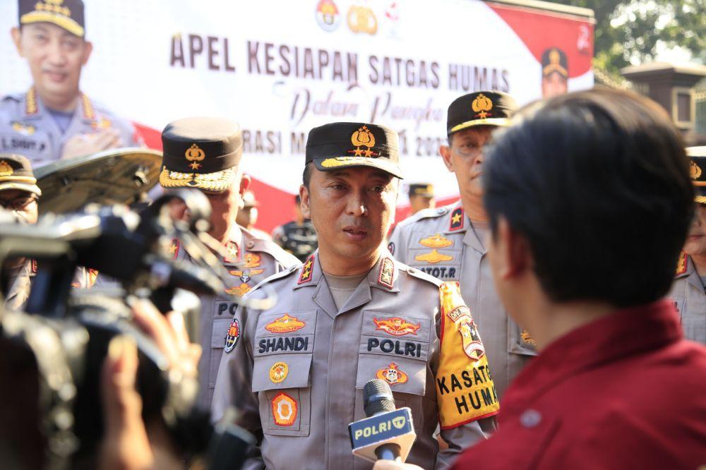 Polri Gelar Pasukan Kesiapan Satgas Humas Pengamanan Pemilu