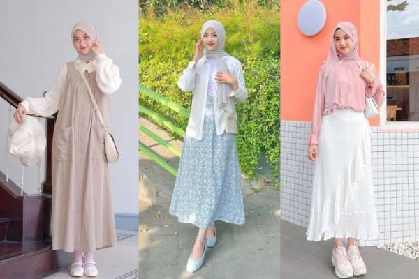 10 Inspirasi Gaya Hijab Korean Look Adellia Halim, Anggun