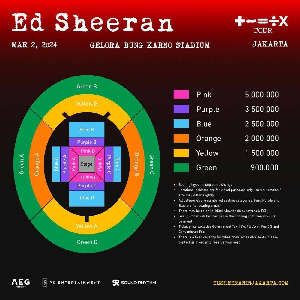 Jadwal Dan Harga Tiket Konser Ed Sheeran Di Jakarta 2024