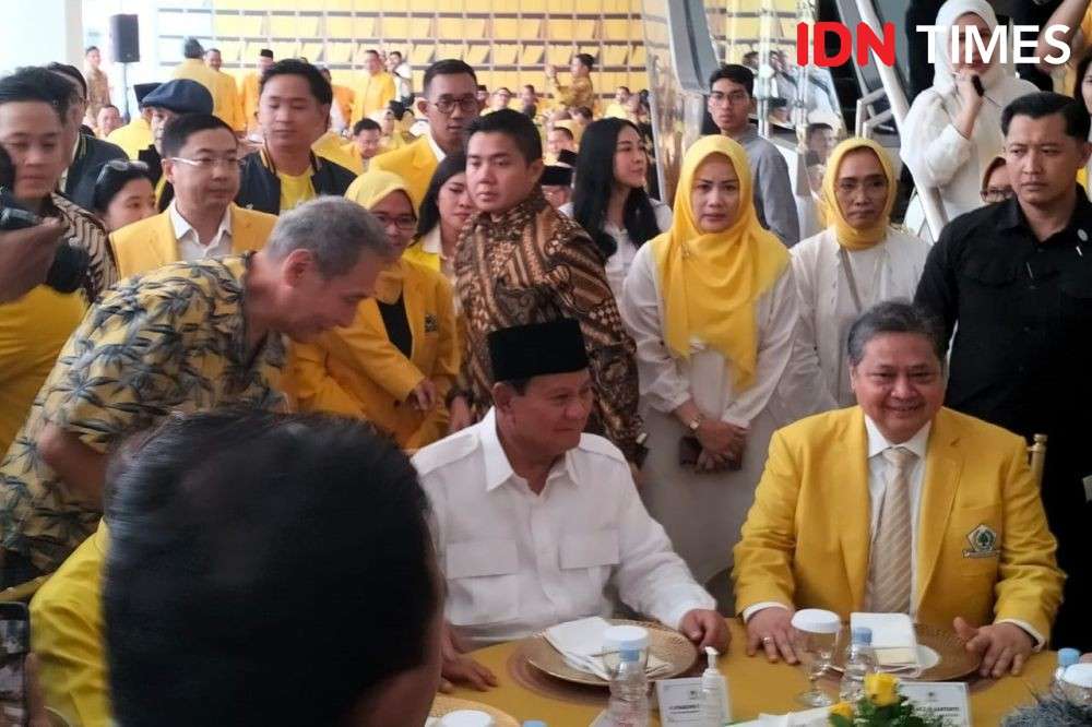 Prabowo Hadir Di Tasyakuran HUT Ke-59 Golkar