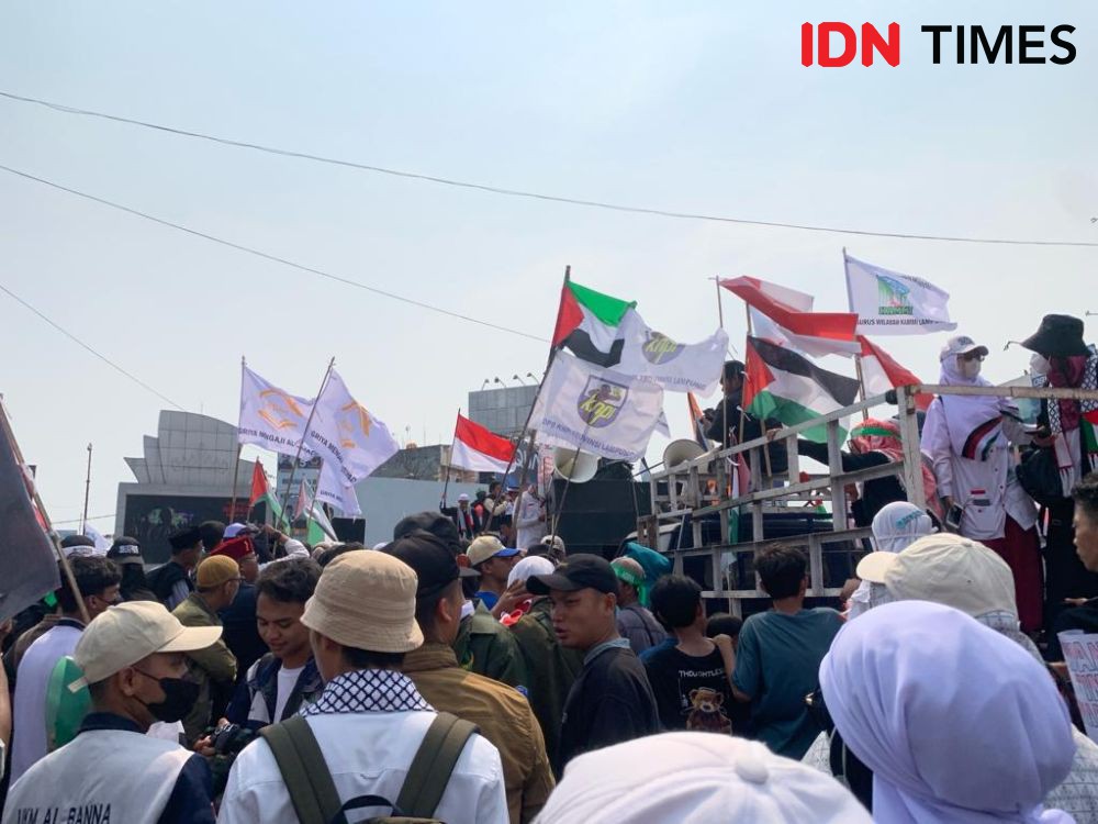 Aksi Lampung Bersama Palestina: Sebarkan Kekejaman dan Boikot Israel!