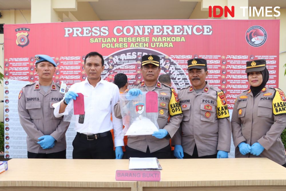 Polisi Tangkap 2 Pengedar dan Sita 1,36 Kg Bahan Baku Tramadol di Aceh