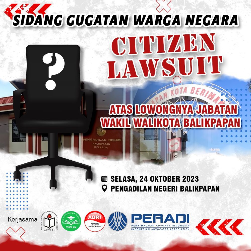 Gugatan Citizen Lawsuit atas Jabatan Wakil Wali Kota Balikpapan